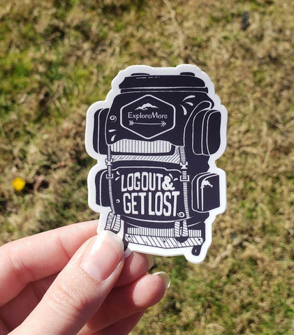 Log out and Get Lost sticker